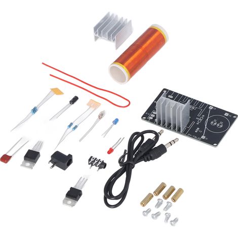 Kit de Montage DIY Haut-parleur à Arc Plasma 15W avec Module Tesla, Câble et Alimentation 15-24V (1/5)