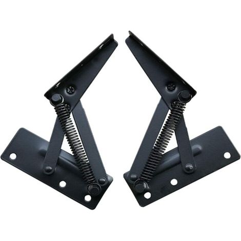 Set mit 2 klappbaren Hebestützen, schwarze Federscharniere, die häufig bei Sofahebern verwendet werden (1/4)