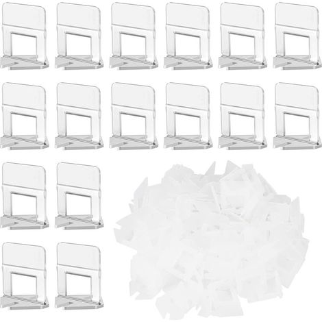 Lot de 400 Pièce 2mm Croisillons pour Carrelage Croisillon Autonivelant Professionnel Kit de Système de Nivellement pour Outils de Construction de Murs en Céramique (1/5)