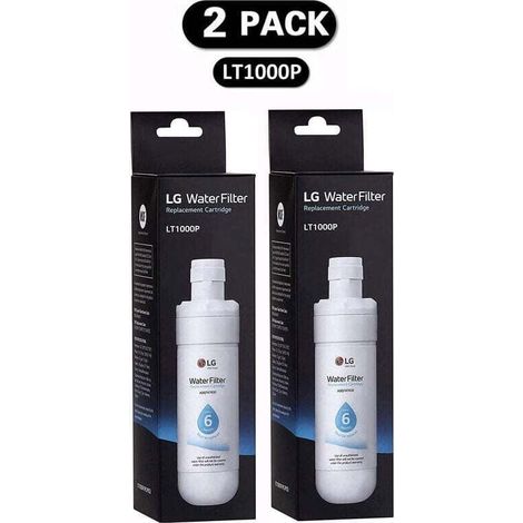 Lot de 2 filtres à eau LT1000P pour réfrigérateur Compatible avec modèles LT1000P, 1000P, ADQ74793501 Remplacement facile sans outil (1/3)