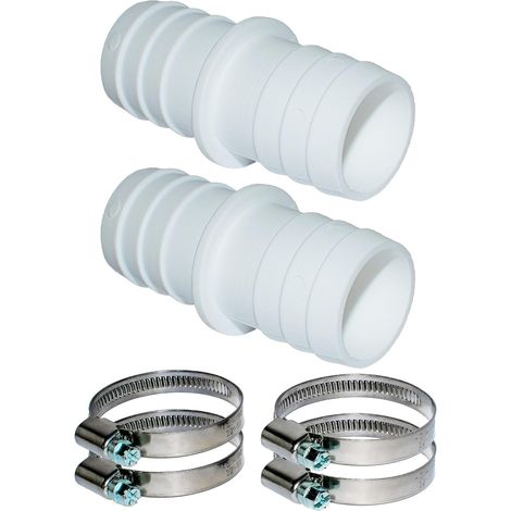 Pipe joint with clamping collar - Pool pipe adapter 2x 38mm Set - Pipe joint with clamping collar - Pool pipe adapter 2x 38mm Set (1/5)
