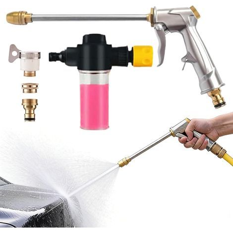 Lance d'arrosage Haute Pression,Pulvérisateur Auto Compact à Jets réglables - Nettoyeur Haute Pression pour Voiture pour Le de la Maison et (1/5)