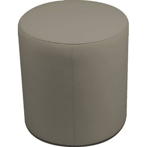 Dmora - Pouf Lisboa, Poltrona multiuso, Poltroncina sacco, Pouf poggiapiedi, Made in Italy, 40x40 h42 cm, Tortora