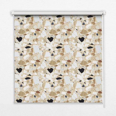 Tenda a Rullo Interna per Finestra - Tenda Filtrante Luce - Tenda Privacy - Tenda Decorativa Rettangolare - Rullo per Interni - (100 cm x 100 cm) - Granito chiaro