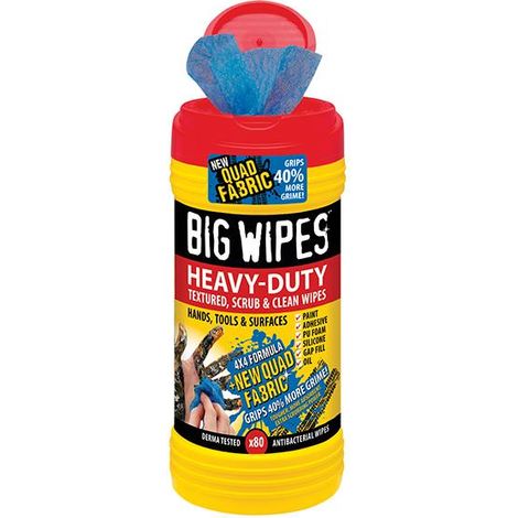 4X4 Heavy-Duty Cleaning Wipes Tub Of 80