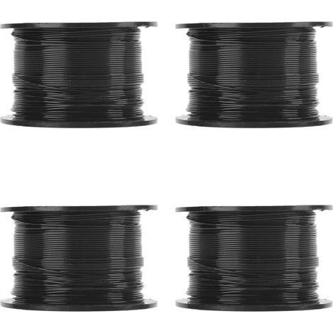 Lot de 4 attaches métalliques torsadées pour câble de jardin, réutilisables et sécables, en fil de fer galvanisé de 0,8 mm