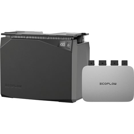 Ecoflow – Kit solaire étanche 2 kWh – Batterie LiFePO4 IP54 – Fonctionnement jusqu'à -20 ℃ – 10 ans d'utilisation quotidienne – Micro-onduleur PowerStream
