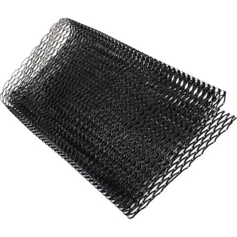 1M Grille en Aluminium Nid D\'Abeille Panneau Pare-Chocs Rugueux Noir (1/4)