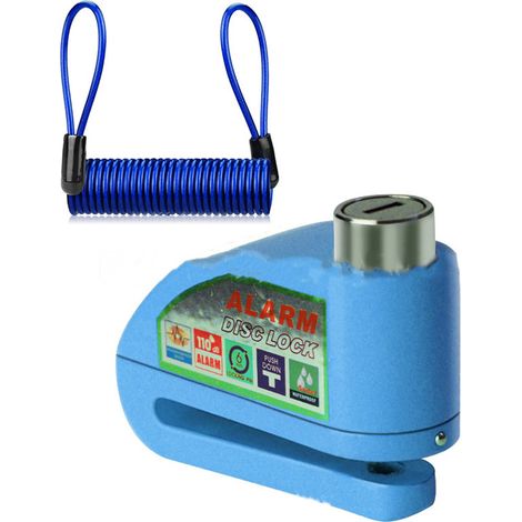 Antivol de disque de frein avec alarme 110 dB pour moto, cyclomoteur, Vespa et motocross – antivol de sécurité pour deux-roues (1/5)