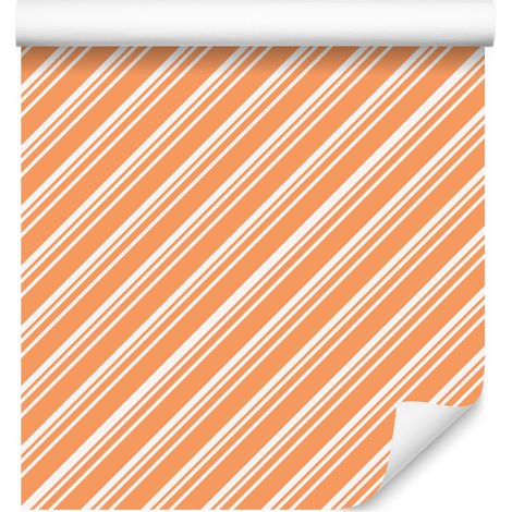 Carta da parati a quadri color pesca e crema per soggiorno e camera da letto, 50x1000 cm (1/5)