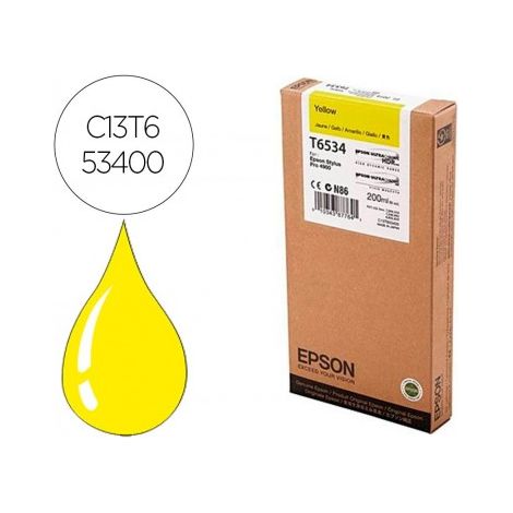 Epson Tintenkartusche Stylus Pro 4900, C13T653400, yellow, 200ml (C13T653400)