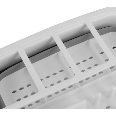 Abtropfgestell mit separaten Funktionen – Ergonomischer, faltbarer Handtuchhalter aus umweltfreundlichem Silikon und PP (37,5 x 29,5 x 12,5 cm, 556 g, wie abgebildet) (1/5)