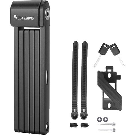 Chiusura pieghevole, design antifurto, portatile e resistente, nero (1/2)
