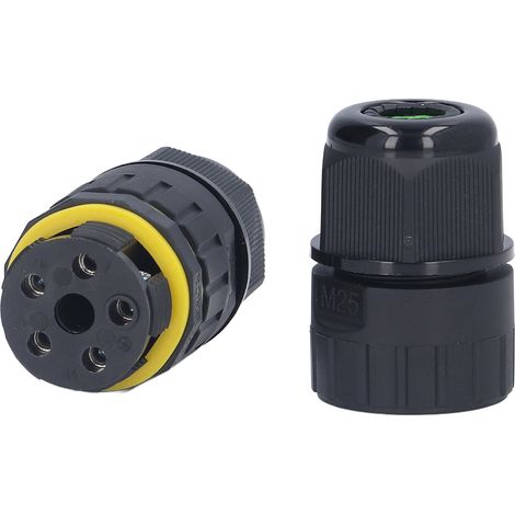 IP68 Wasserdichter Steckverbinder für den Außenbereich, gerader Durchgang, 5-adrig, M25 10–14 mm (1/5)