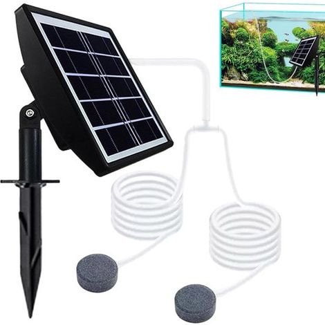 Pompe à oxygène solaire - Aérateur de bassin solaire - Aérateur de bassin - Aérateur extérieur (1/5)