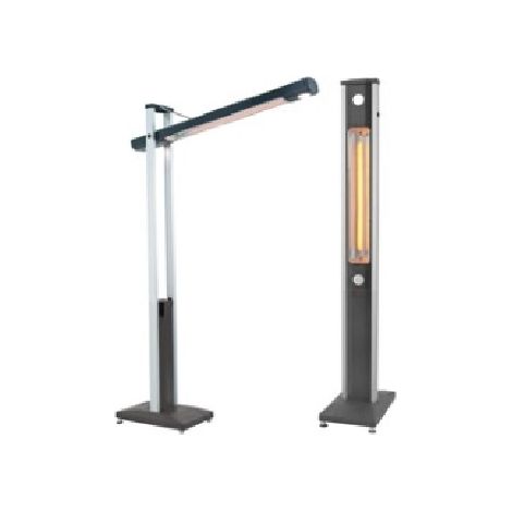 Stufa Tucano Esterno Verticale E Orizzontale 2200 W 53 X 33 X 202 Cm Nero/Argento