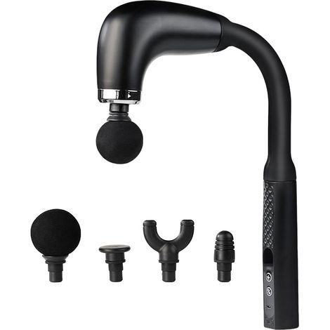 Pistola de masaje con mango extensible, masajeador en forma de U para aliviar el dolor, masajeador corporal de tejido profundo para cuello, hombros, piernas y estiramientos.
