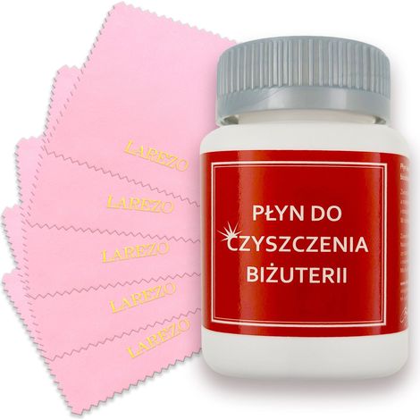 LIQUIDO GRANDE + 5 PANNI PER PULIRE E LUCIDARE I GIOIELLI (1/5)