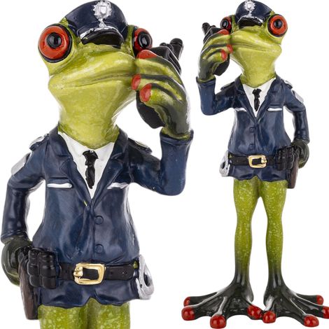 Frosch-Polizistenfigur, lustiges Geschenk für die Nachbarschaft (1/5)