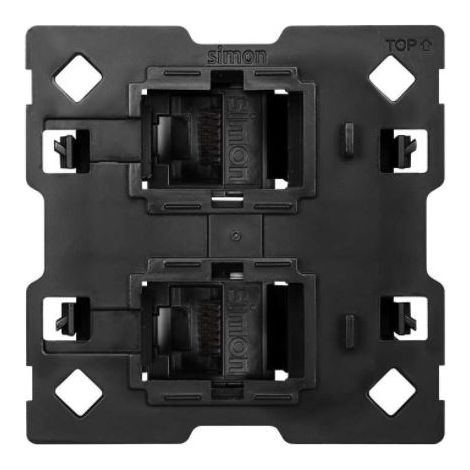 Adaptador para 2 conectores RJ45 Simon 10000002-039