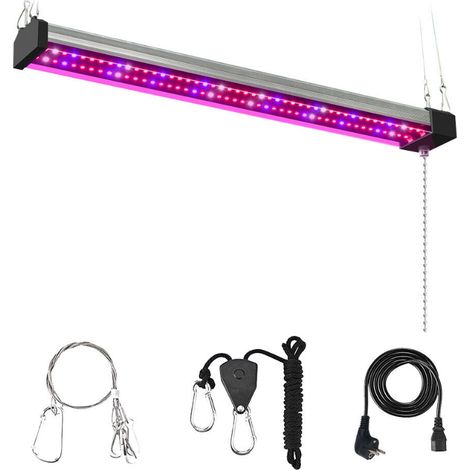 Kit barre lumineuse LED, spectre complet, interrupteur à chaîne, câblage en série, pour serre et plantes d'intérieur (1/5)