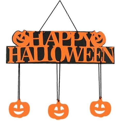 Halloween-Ornament, Halloween-Dekorationen, Totenkopf-Hausnummer, Geistertür, Vorhanganhänger, Kürbis, Hexe, Halloween-Baumdekorationen, H (1/4)