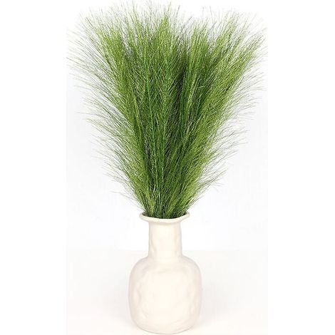 Ornements de fleurs séchées Herbe pampa préservée et vase palissandre (1/4)