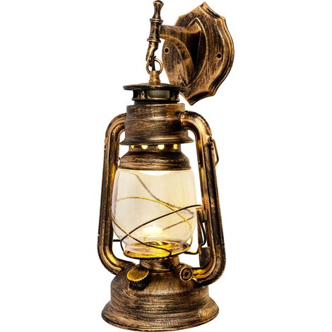 Laiton couleur lampe murale, lampe murale vintage, lampe murale E27 lampe (non incluse), Luminaire (1/5)