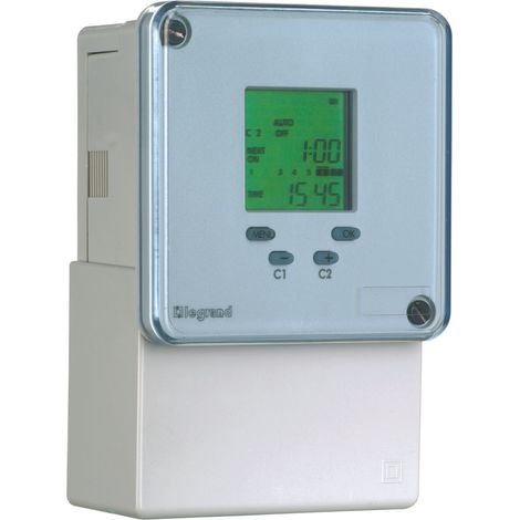 Inter horaire programmable digital 72x72mm à programme journalier et hebdomadaire 230V - 1 sortie - 049680 - LEGRAND