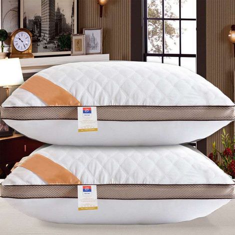 Oreiller En Mousse À Mémoire De Forme - 48x74 Cm - Pour Dormeurs Sur Le Dos Latéral Et Ventral - Blanc - 1 Pièce (1/5)