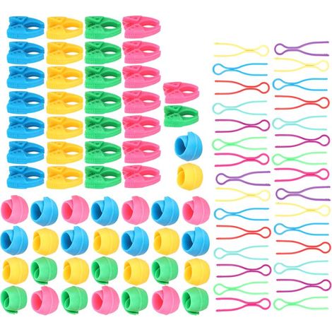 Packung mit 90 Silikon-Spulenfadenclips, Kunststoff-Befestigungsclips, Nähzubehör (1/5)
