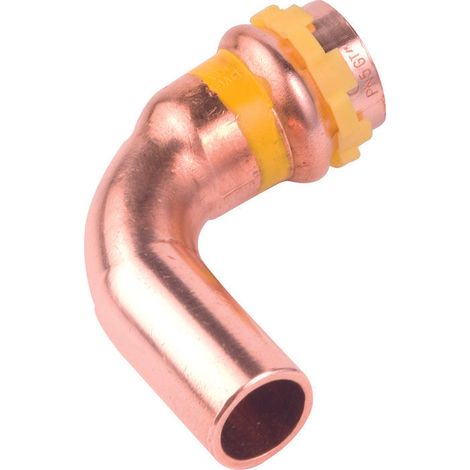 Raccord gaz coudé 90 degrés à sertir - VSH SudoPress - AIPS - MF Diamètre 42 x 42 (1/2)