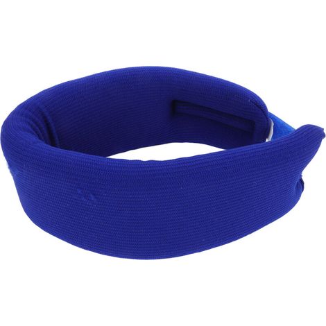 Collier cervical en mousse ajustable pour douleurs cervicales, support cervical souple, bleu foncé pour usage domestique