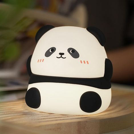 Veilleuse panda silicone – tactile, timing, 1200 mAh, portable, lampe animal déco chambre (1/4)