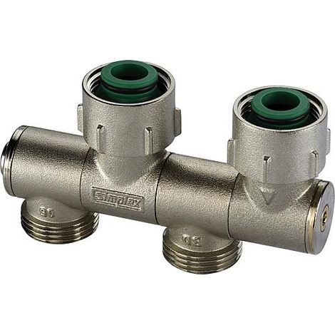 Banyo – Robinet radiateur VarioCon type N2 – Filetage mâle 3/4" – Raccords DN20 Eurocône – Autoétanche avec jointure filetée