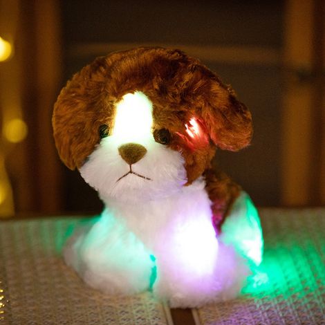 Chien Peluche Lumineuse - Jouet En Peluche Avec LED Changeant De Couleur - Idéal Pour Chambre D'Enfant - 45 cm - 1 Pièce (1/5)