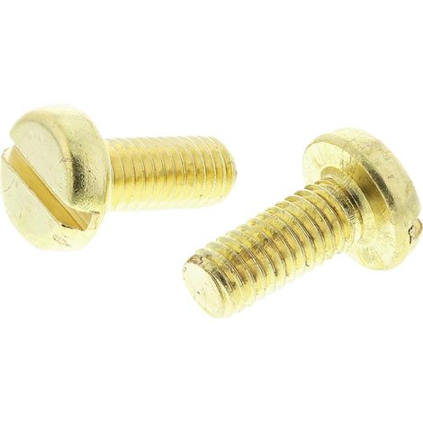 Vis à métaux RS PRO M5 à tête Cylindrique fendue en Laiton, 12mm ( Prix pour Sachet de 100 )