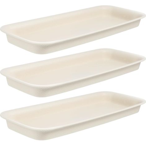 3pcs Plateau de Soucoupes en Plastique Blanc pour Plantes en Pot, Résistant Vieillissement et Antidérapant, Accessoire Indispensable pour Jardinage (1/5)