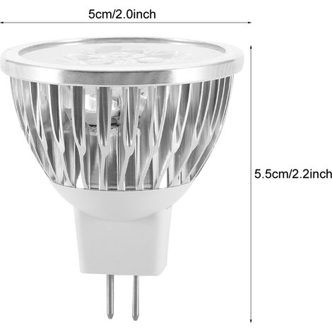 Ampoule LED MR16 3W 12V en aluminium, lampe décorative à lumière chaude pour la maison, les restaurants, les hôtels et les bars. (1/5)