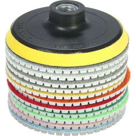 Lot de 12 Disque de meulage à eau diamantée de 4 pouces 100 mm disque de meulage doux (1/5)