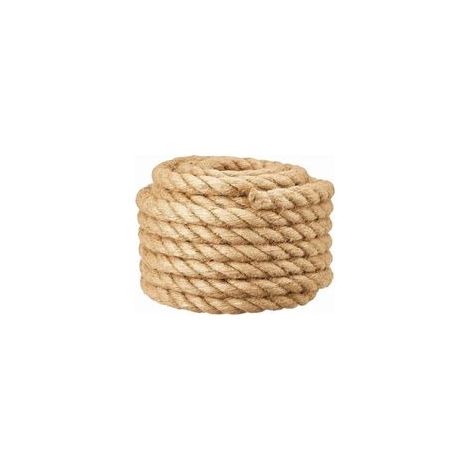 Corde de barrière de 20 mm pour rampe d'escalier/balcon, corde de tir à la corde, balançoires, bateau et ascenseur, bataille et escalade en salle de sport, 20 mm x 10 m, beige Ikodm (1/4)