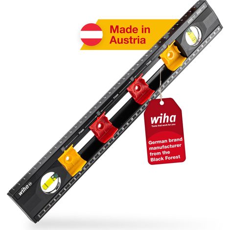 Wiha Electrician's spirit level 40 cm for professionals, with marking aid for electrical installations, distance markings for flush sockets + pre-cast wall sockets, electronic technician's drilling te (1/5)