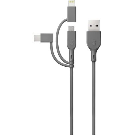 GP USB-Ladekabel  USB 2.0 USB-A Stecker, Apple Lightning Stecker, USB-Micro-B Stecker, USB-C® Stecke