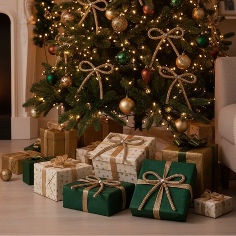 Set 5 fiocchi gioiello argento PERAGA CHRISTMAS (1/5)