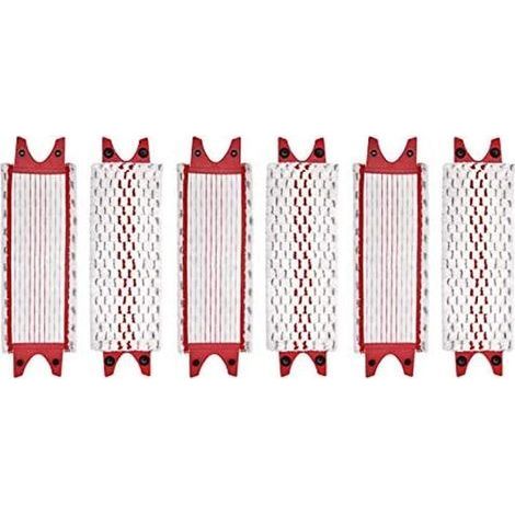 Lot de 6 serpillières en microfibre lavables en machine, adaptées au nettoyage des sols durs, compatibles avec balai Vileda UltraMax (1/5)