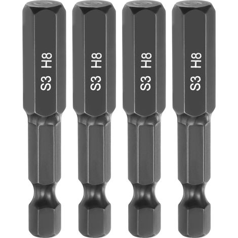 4pcs Embout De Tournevis À Tête Hexagonale Plate H8 (8mm) (1/5)