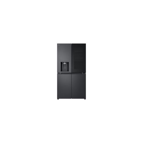 LG – Réfrigérateur américain 4 portes 646L – Classe E – Distributeur d'eau – Pas de givre – Lumière LED – Pose libre – Essence Black Steel