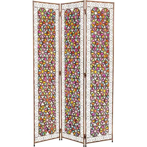 Biombo de metal y cristal acrilico de colores 120x3x172 (1/5)
