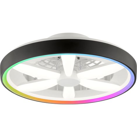 BRILLIANT Plafonnier LED Gaiano avec ventilateur, 48 W, Ø 48 cm