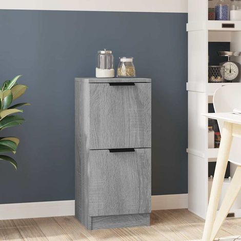 Buffet - Armoire de rangement Enfilade Sonoma gris 30x30x70 cm Bois d'ingénierie BV163460 - BonneVie (1/5)